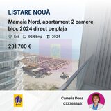 Mamaia Nord, apartament 2 camere, bloc 2024 direct pe plaja